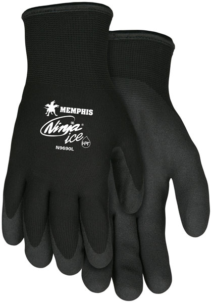 GLOVE NYLON SHELL HPT;PALM COAT TERRY LND - Latex, Supported